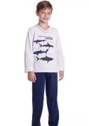 Pijama Infantil Menino Tubarões