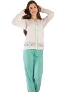 Pijama Plus Size Feminino Ágata Verde