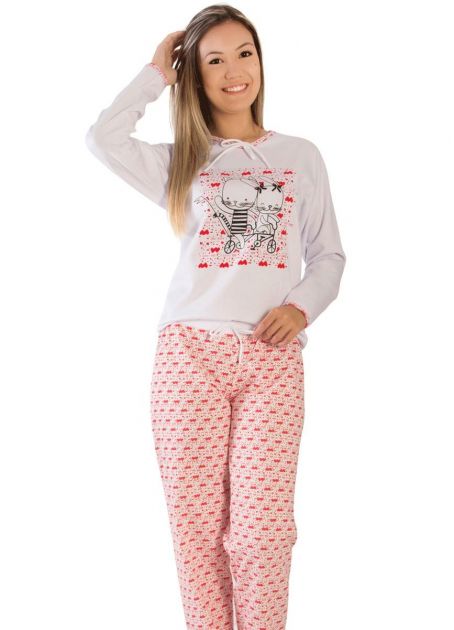 Pijama Plus Size Feminino Flanelado Pamela