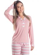 Pijama Plus Size Feminino Longo Tallita