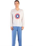Pijama Plus Size Masculino Capitão América